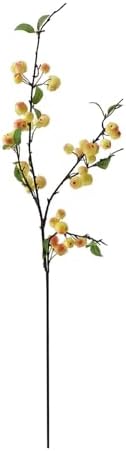 Wnvivi 2pcs 41 Inch Artificial Apple Stems Yellow