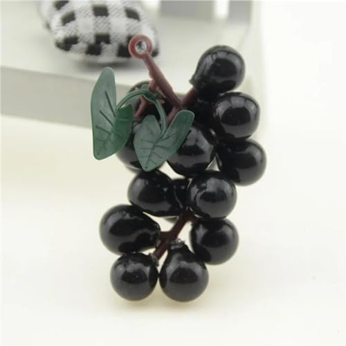 Artificial Black Fruit Grapes for Home Decoration 3Pcs 6cm