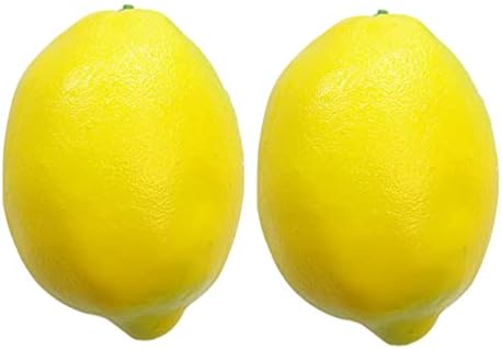 Teensery Artificial Yellow Lemons 4 Pcs Decor