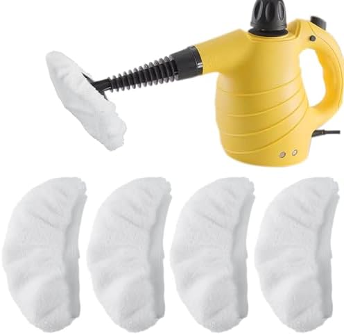 Loyanger Steam Mop Replacement Pads 4pcs White Microfiber Covers