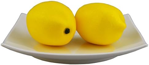 JEDFORE Artificial Lemons 12pcs Set Yellow