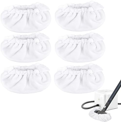 Large Microfiber Bonnet Steam Mop Pads for Dupray Steam Cleaners 6 Pack