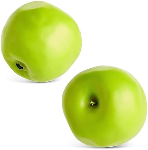 Juvale Artificial Apples Red Green 6 Pack for Decor