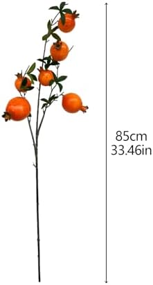 4PCS 335 Inch Artificial Pomegranate Branches with Leaves