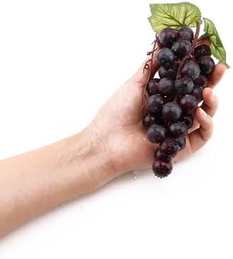 2PCS Artificial Purple Grapes for Home Kitchen Decoration