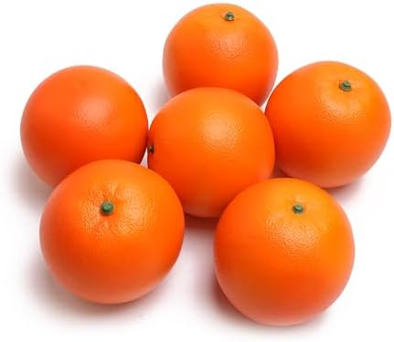 Caihao 6PCS Simulation Plastic Oranges Decorative Fruit Bowls