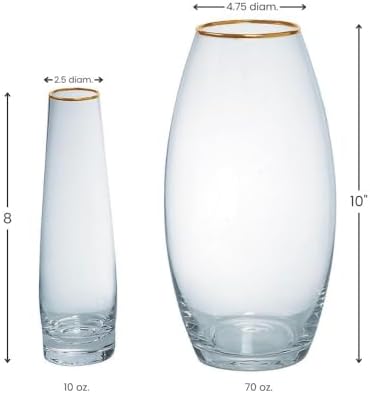 Sand Ceremony Cylinder Set with Gold Trim - 3 Pieces 1