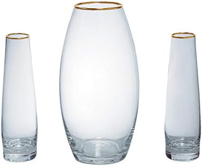 Sand Ceremony Cylinder Set with Gold Trim - 3 Pieces 1