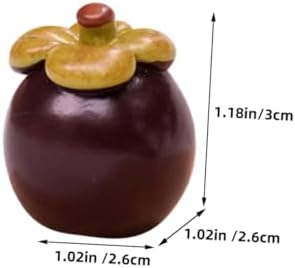 Garneck 8pcs Miniature Fake Mangosteens Artificial Fruit Decor Props