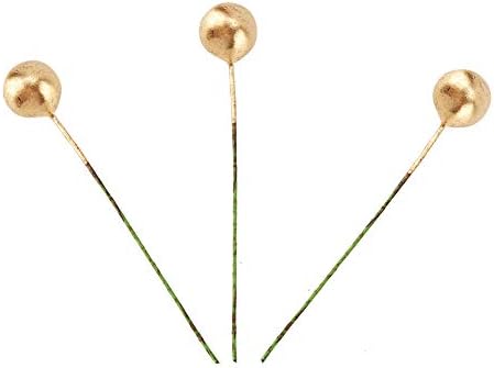 100 pcs Artificial Golden Holly Berry Christmas Decor Hanging Ornaments