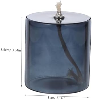 Holibanna Glass Candlestick Oil Lamp for Home Decor