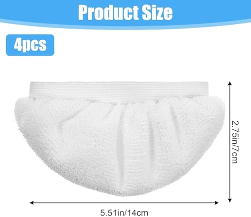 4Pcs Universal Steam Cleaner Attachments Reusable Steam Mop Pads