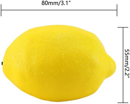 Teensery Artificial Yellow Lemons 4 Pcs Decor
