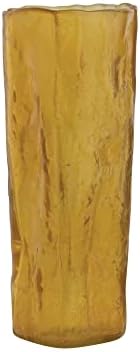 Creative Co Op Organically Shaped Glass Vase Orange