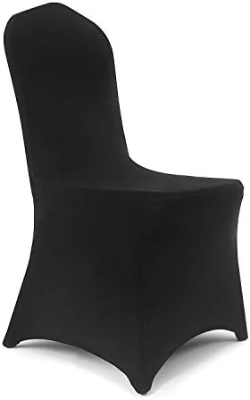 Peomeise 12pcs Stretch Spandex Chair Covers for Wedding and Party Use