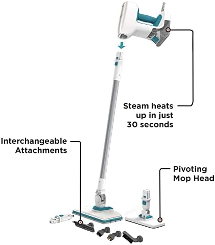 BLACKDECKER Steam Mop with 6 Attachments and Corded Handle