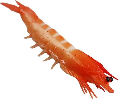 Realistic Red Artificial Shrimp Decorations