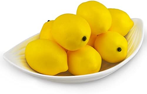 JEDFORE Artificial Lemons 12pcs Set Yellow