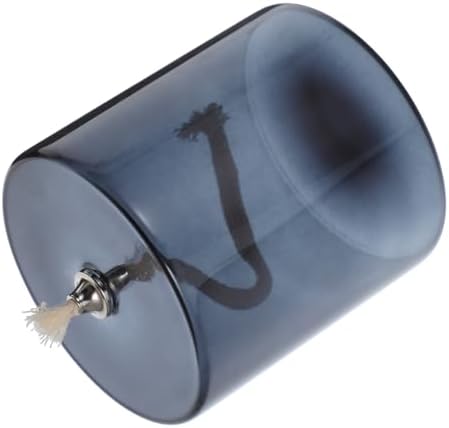 Elegant Deep Gray Glass Kerosene Lamp Holder