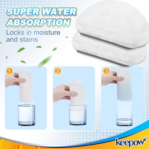 KEEPOW 5 Pack Steam Mop Pads for Bissell PowerFresh 1940 Series
