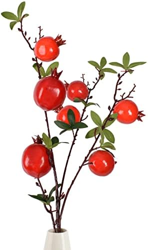 Hagao Artificial Pomegranate Branch for Home Party Decor
