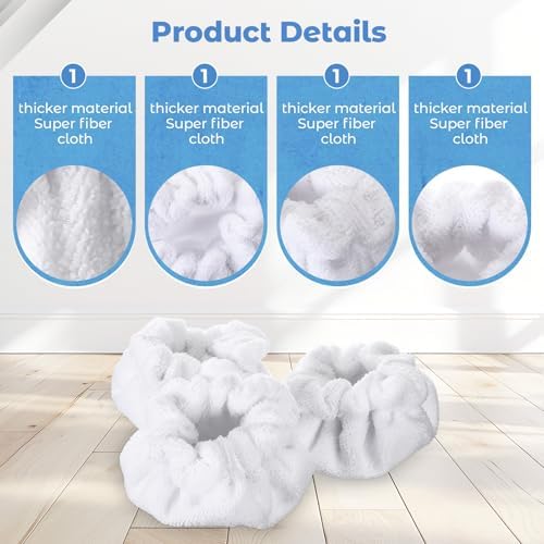 Baderke 12 Pack Microfiber Steam Mop Pads for Triangle Brush Tool