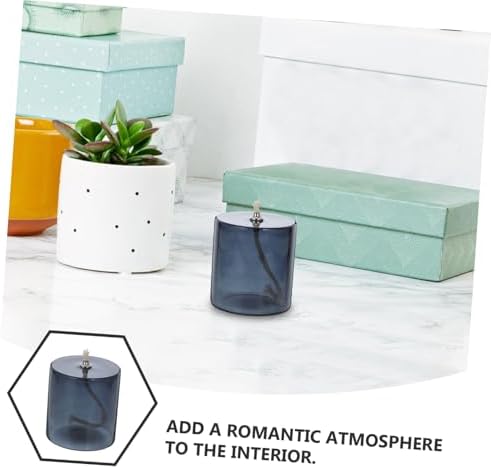 VOSAREA Elegant Glass Oil Lamp for Indoor Use