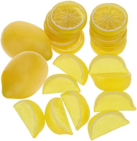 Woration 20 Pack Artificial Lemon Slice Decor Set