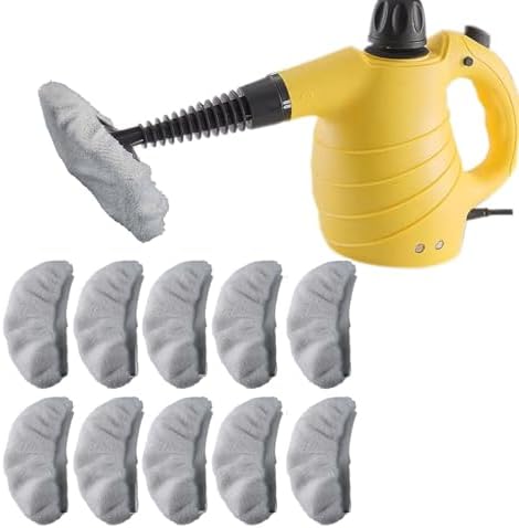 Steam Cleaner Shot Attachments Universal Reusable Mop Pads 10 PCS Microfiber Cloth Grey