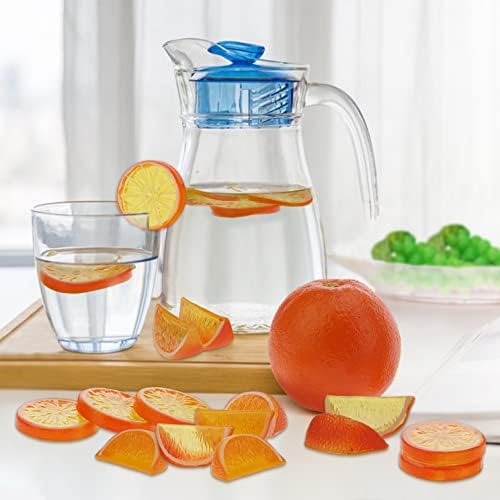 Woration 19 Pcs Artificial Orange Slices Decor Set