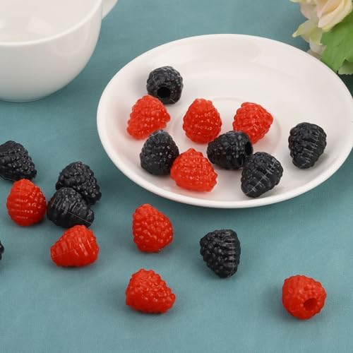 Uxcell 20pcs Artificial Raspberry Realistic Photography Props