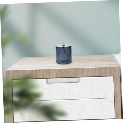 Elegant Deep Gray Glass Kerosene Lamp Holder