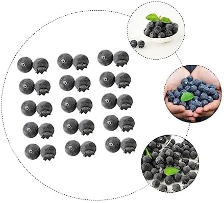 LIFKOME Realistic Foam Blueberries 24pcs Artificial Fruit Decor