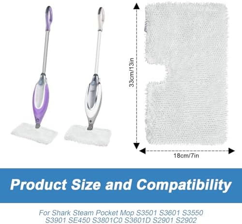 3 Pack Steam Mop Pads for Shark Steam Mop