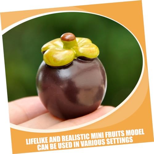Garneck 8pcs Miniature Fake Mangosteens Artificial Fruit Decor Props