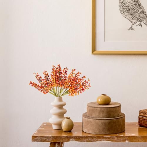 Marooma Simulated Berry Branches 12 Pcs Artificial Decor