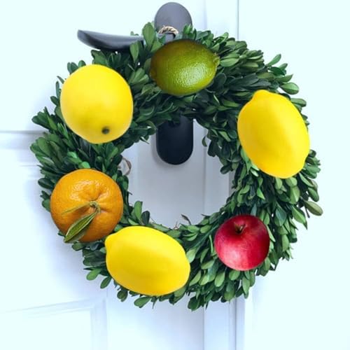BigOtters Artificial Lemons 12PCS Realistic Decor Faux Fruit