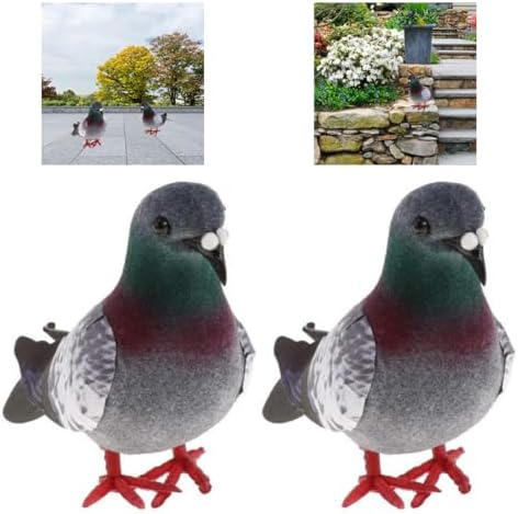 Artificial Foam Bird Lifelike Feathered Doves Ornament 2PCS