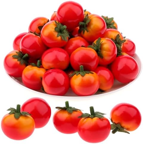 Gresorth 40pcs Mini Artificial Tomato Decorations - 35cm