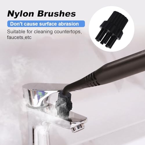 Steam Cleaner Brush Heads Set - 4 M8 Brass 4 Stainless Steel 2 Nylon