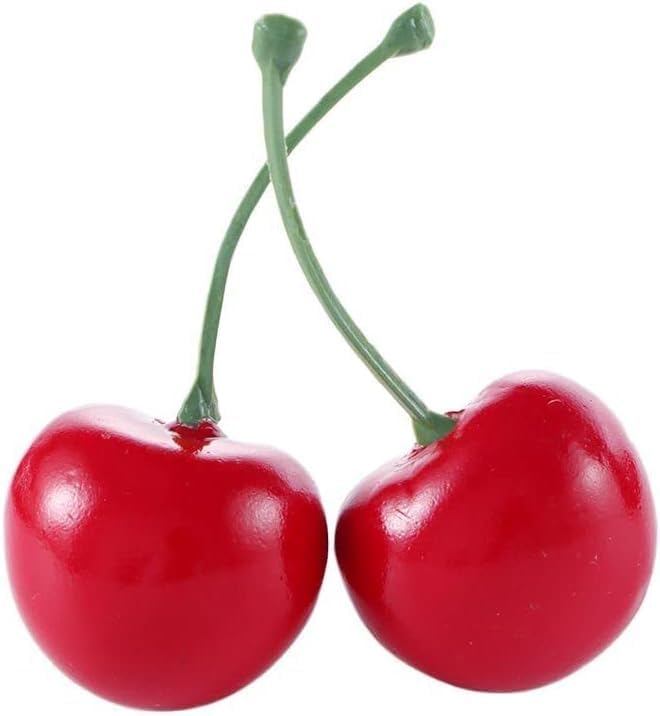 20Pcs Red Artificial Cherry Fruit Decorations