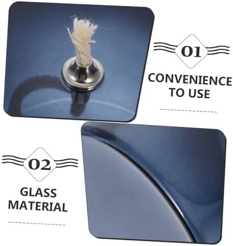 Elegant Deep Gray Glass Kerosene Lamp Holder