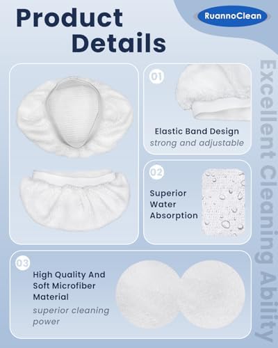 Universal Microfiber Cloths for Steam Cleaners - 8 Pack