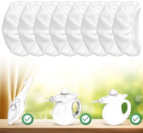 BOXOB 8pcs Steam Mop Pads for Bissell PurSteam Handheld Cleaner