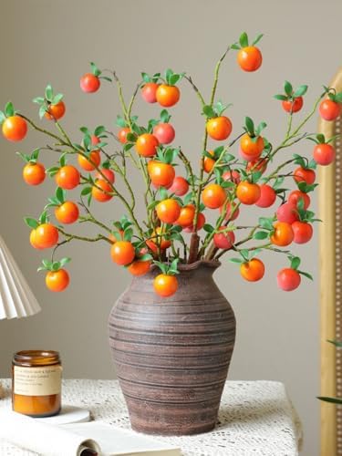SUNFECILI Artificial Persimmon Branch Wedding Decor