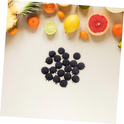 GLEAVI 20Pcs Lifelike Blueberries Artificial Fruit Decoration