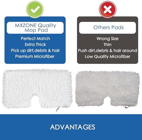 MXZONE 6 Pack Steam Mop Pads for Shark S3500 Series