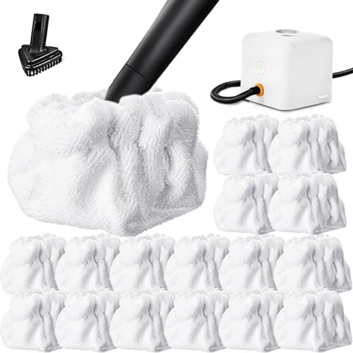 Baderke 12 Pack Microfiber Steam Mop Pads for Triangle Brush Tool