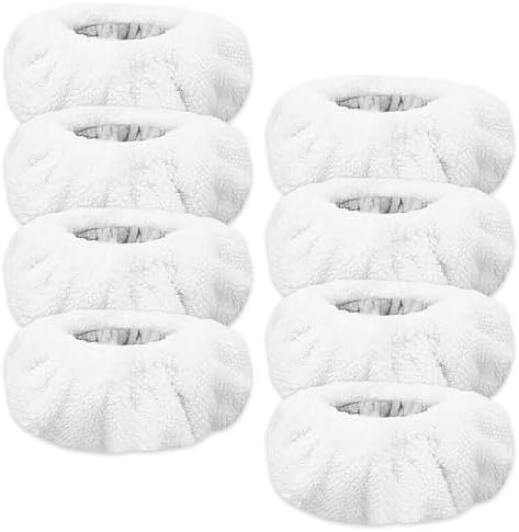 KeeTidy Small Microfiber Bonnet Steam Mop Pads 8 Pack
