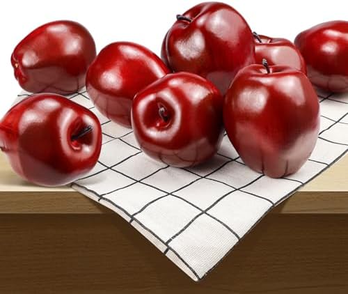 Lorigun Artificial Red Apples 6 Pcs Home Decor